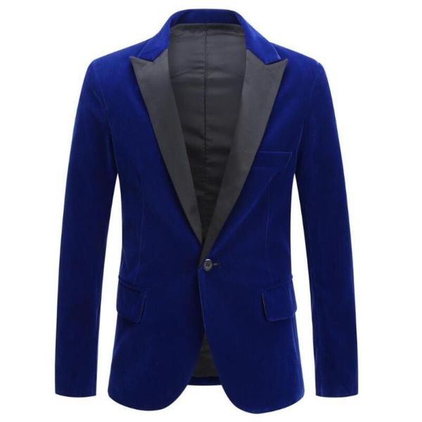 

2020 winter british style retro velvet single-breasted blazer fashion man wedding banquet casual jacket, White;black