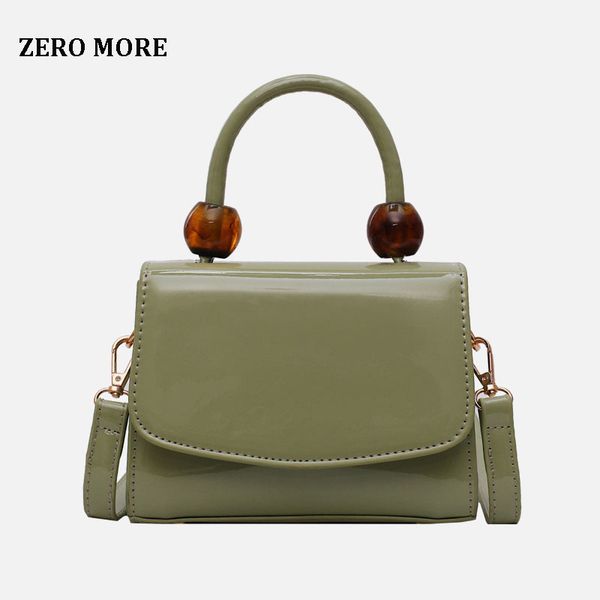 

zero more patent leather bags for women new design beading small handbags ladies simple messenger shoulder bag bolsos de mujer