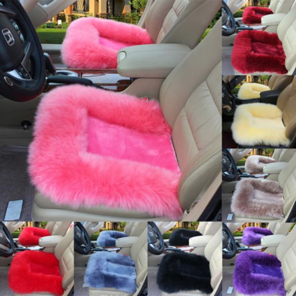 

universal wool soft warm fuzzy auto car seat covers front rear pad car cushion hot