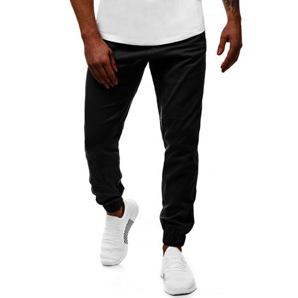 

2019 заново мужская мода бизнес повседневные брюки хлопок тонкий прямые брюки весна лето брюки новая одежда горячий продавать, Black