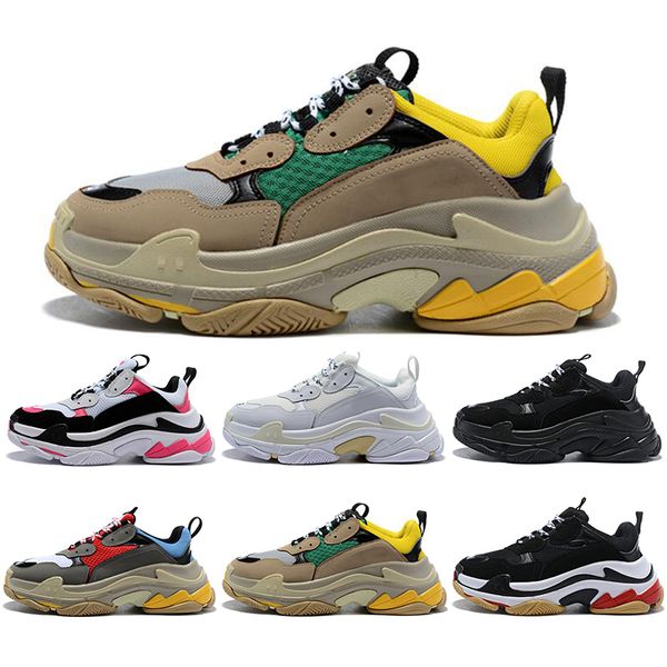 

with socks 2019 luxury triple s designer low old dad sneaker combination soles boots mens womens fashion casual shoes size 36-45