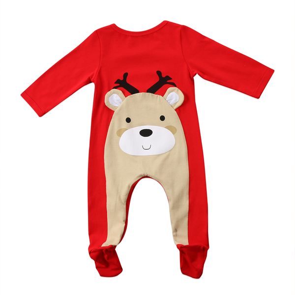 

2020 Newest Hot Christmas Wear Newborn Infant Kids Baby Boys Girls Footies Pants Deer Outfit Long Sleeve Spring Autumn Clothes