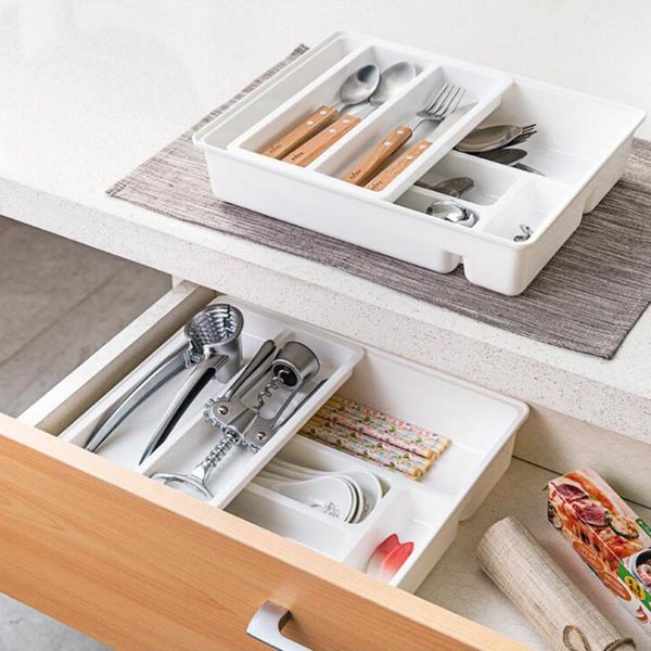 

deskdrawer storage box plastic kitchen tableware finishing box cabinet chopsticks tableware drawer storage