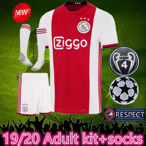 

ajax 2020 jersey home kit socks de ligt 2020 ajax soccer jersey neres 19 20 ajax jersey tadic de jong dolberg ziyec football uniform, Black
