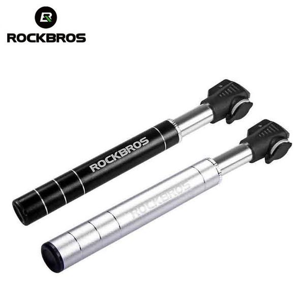 

rockbros mini bicycle pump portable lightweight aluminum alloy bisiklet aksesuar mtb bike air pumps road cycling tire inflator