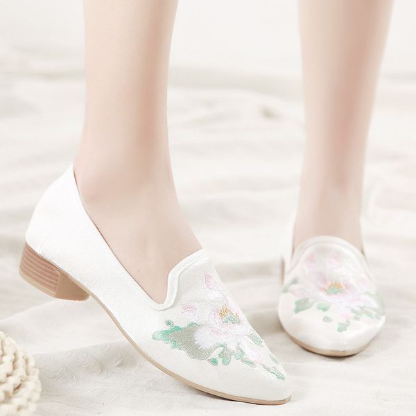 

women flats casual shoes fashion comfortable breathable printed flowers women's shoes, Black