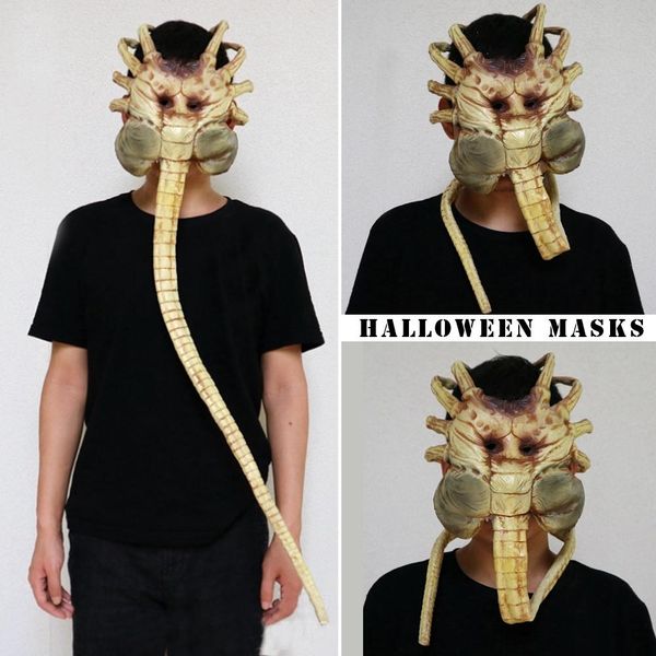 

2018 new shopping mall selling 1/1 alien contract worm model face worm garage kits halloween mask