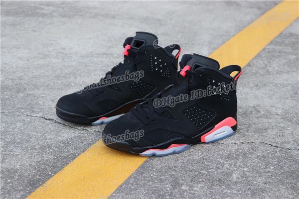 

black 6 infrared vi bred men basketball shoes sports 6s outdoor fashion trainers sneakers size 8-13 bsb