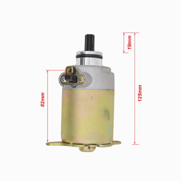 

motorcycle engine electric starter motor for gy6-125 gy6 125 152qmi 157qmj chinese scooter moped atv go karts dirt bike taotao
