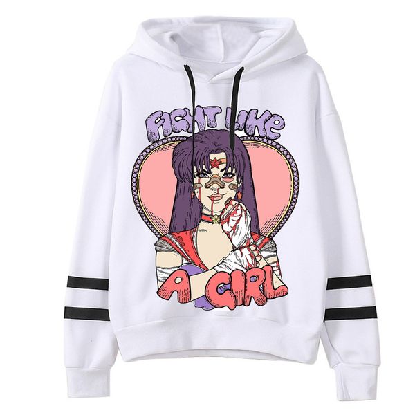 

new fashion 2019 spring women warm fight like a girl print hoodies kawaii harajuku long sleeve hooded printting sweatshirts, Black