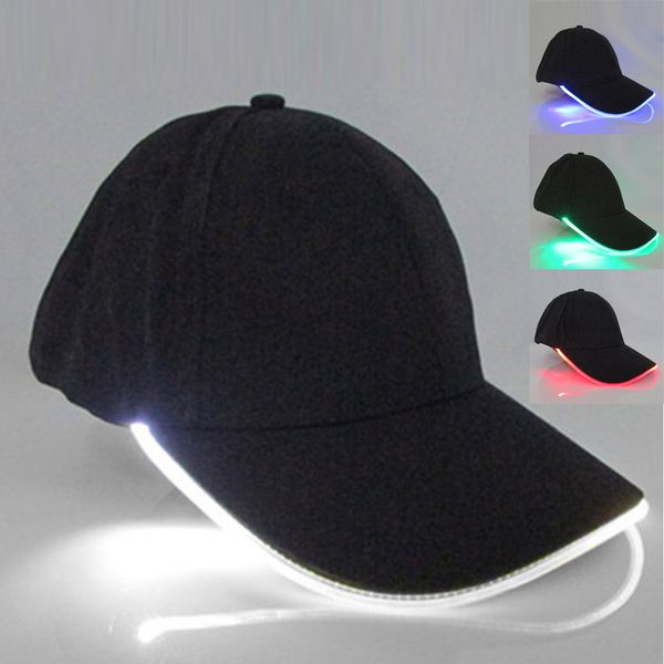 

led light cap hat team baseball caps fitted hats glow in dark party club props ik88, Blue;gray