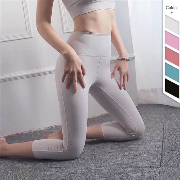 

lu-8 new style ins laser hollow high waist running tight pants secret bag hip sports yoga pants women, White;red