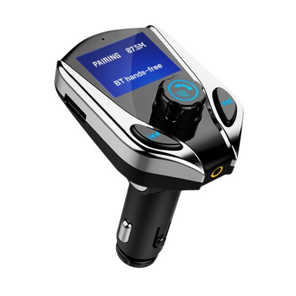 

1.44-inch screen hands wireless bluetooth mp3 cigarette lighter powered fm transmitter support tf card usb car chager