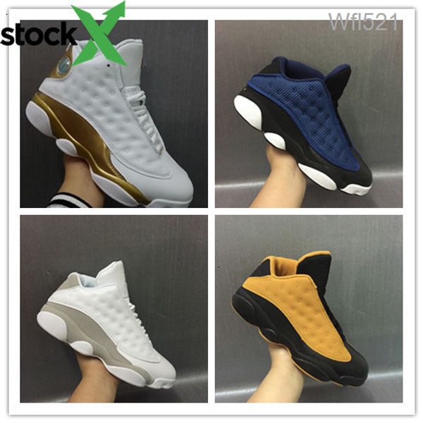 

wholesale new 13 low navy blue chutney wheat black yellow dmp gold white men basketball shoes sports sneakers trainers size 8-13