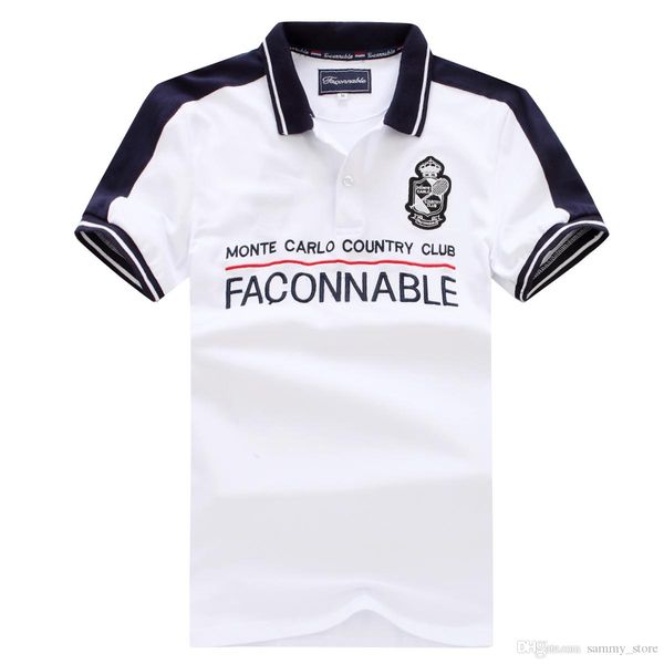 

2019 popular fashion faconnable selling short polo for men good quality big size m l xl xxl 3xl