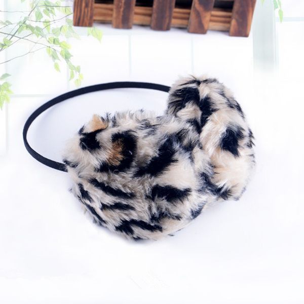 

ysdnchi earmuffs candy color plush ear warmers protector autumn leopard earmuffs winter thermal sweet fashion, Blue;gray