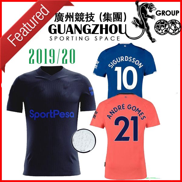 

19 20 everton third away black occer jer ey dark blue richarli on igurd on y mina home away andre gome 2019 cenk to un jer ey hirt