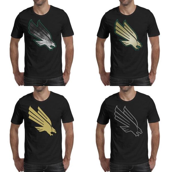 

mens printing north texas mean green golden logo black t shirt personalised fashion superhero shirts american gray core smoke camouflage, White;black