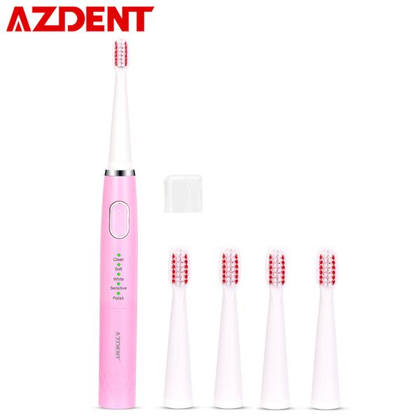 

5 modes adults sonic electric toothbrush waterproof battery powder tooth brush with 3 or 5 replacement heads for teeth whitening