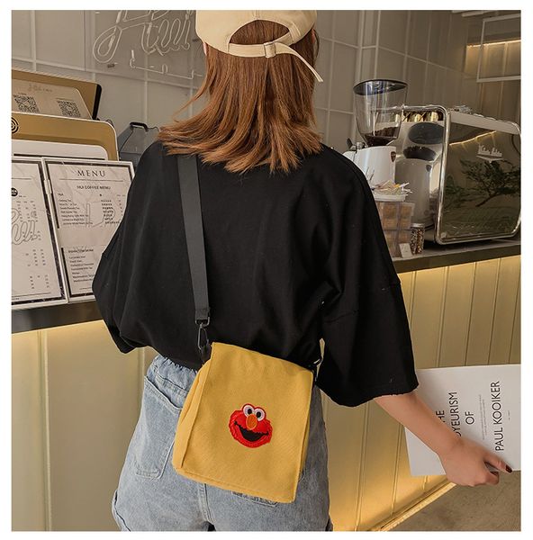 

designer-new arrival the sesame street canvas bag designer cartoon crossbody bag for girls fashion designer brand shoulder bags
