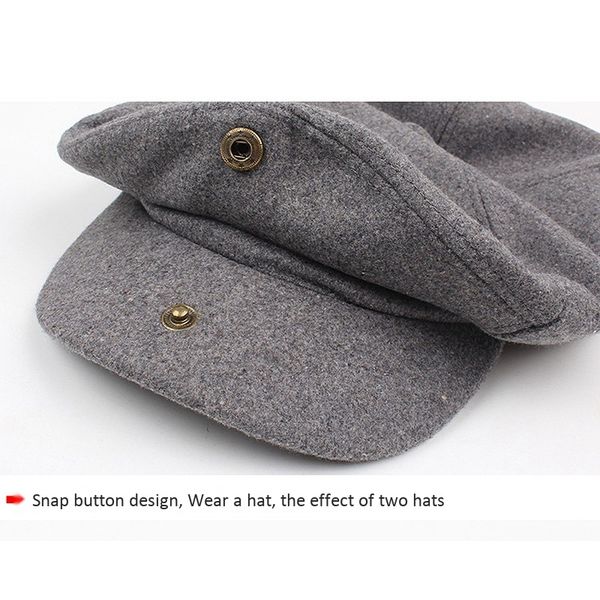 

octagonal cap newsboy beret hat for men's caps hats autumn winter, Blue;gray