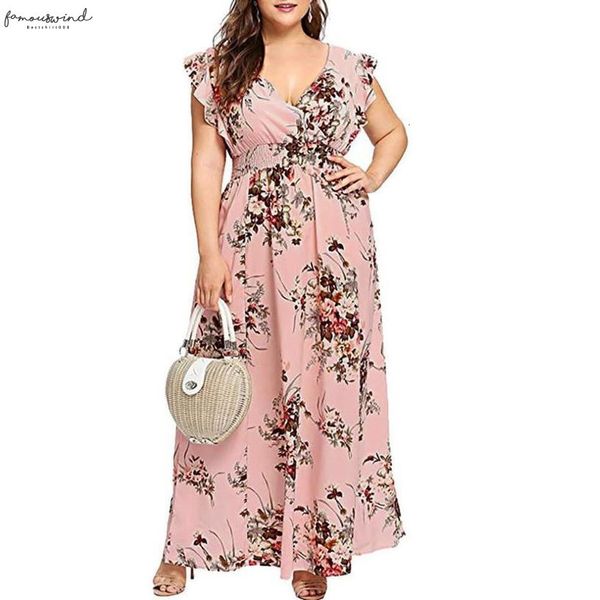 

women plus size summer dress female v neck floral print v neck bohemia sleeveless fashion party beach maxi dress vestidos de verano, Black;gray