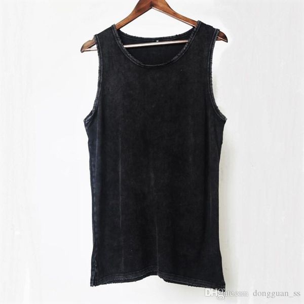 

2020 свободный жилет уличная хип-хоп мужские майки проблемные черные хлопчатобумажные майки, White;black