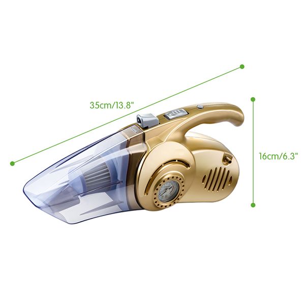 

car vacuum cleaner 4in1 car vacuum cleaner for wet dry dust buster handheld tire inflator with led light tire pressure gauge