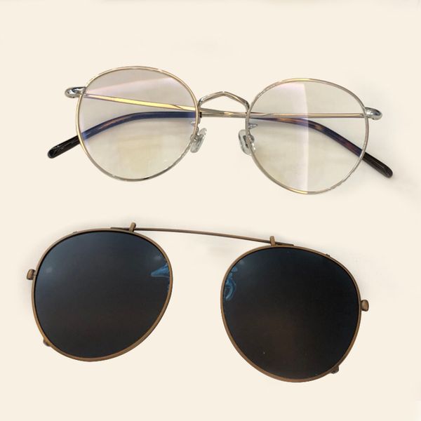 

new arrival round sunglasses women men 2019 double flip lens cover sun glasses brand designer high quality, White;black