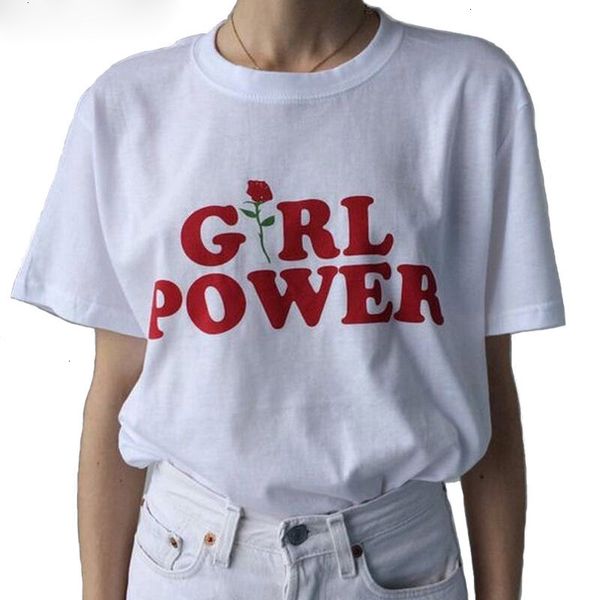 

women tshirt womens designer new fashion girl power tshirt feminism tee shirt cotton t shirt femme woman clothing wmt323, White