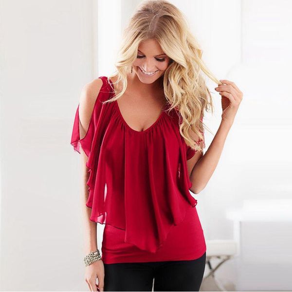 

chiffon bat sleeve women blouse loose casual short sleeve patchwork summer blusas feminina clothes, White