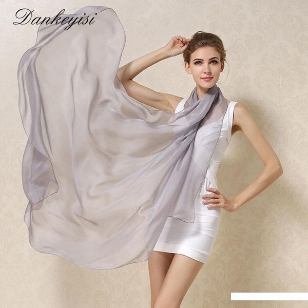Dankeyisi Women 100 Natural Silk Scarf Shawl Female Pure Silk