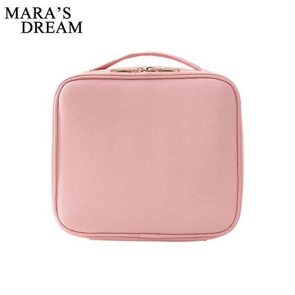 

mara's dream women cosmetic cases new large capacity double layer waterproof women bag solid color casual storage bag