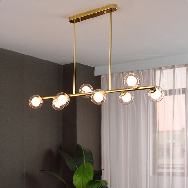 

nordic modern glass balls chandelier lamp magic bean suspension luminaire dining room bedroom home decoration light fixtur