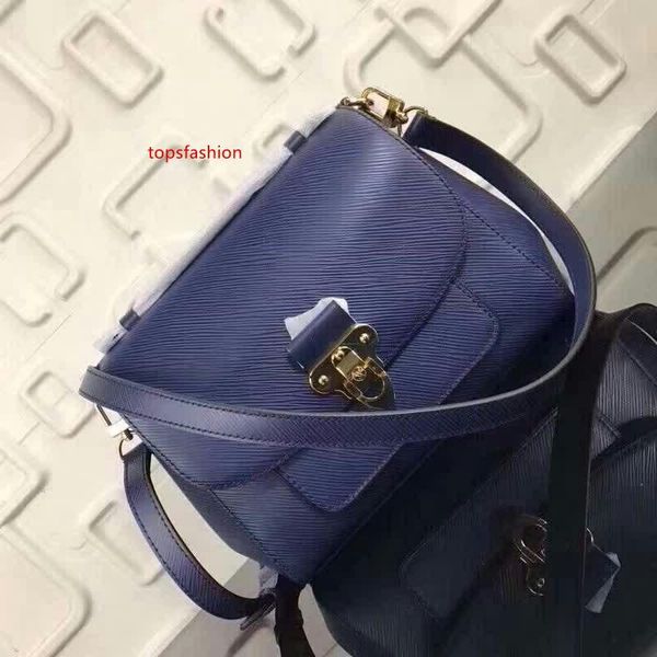 

m53339 мода женщины натуральная кожа новый синий сумки на ремне хобо сумки топ ручки messenger сумки на ремне