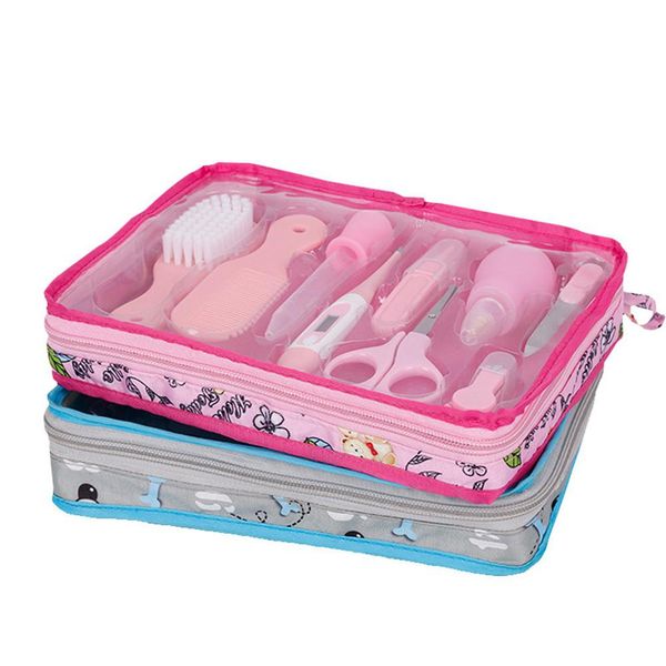 

9pcs baby nail clipper digital thermometer baby safety care with cartoon pocket