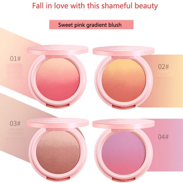 

1 pcs ombre face blush natural makeup blusher powder cheek face 3d contour brighten blush bv789