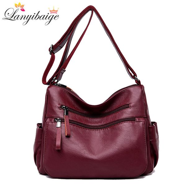 

soft leather luxury ladies hand bags female crossbody bags for women 2019 fashion shoulder messenger sac a main femme