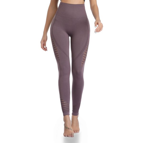 

дамы высокая талия бесшовные спортивные брюки мода фитнес бег узкие леггинсы сплошной цвет удобные брюки для йоги, Black