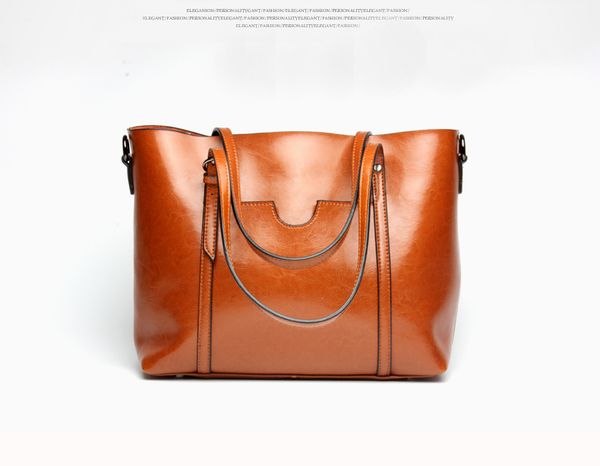 

genuine leather 5a own brand totes with shoulder belts ladies casual handbags large volume middle totes 3 layers inside single shoulder bag
