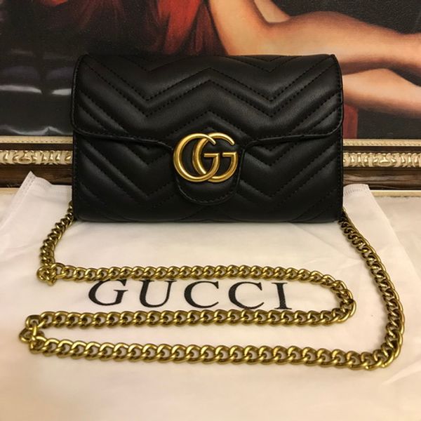 

De igner leather chain bag me enger bag handbag wallet famou chain luxury cro body houlder bag