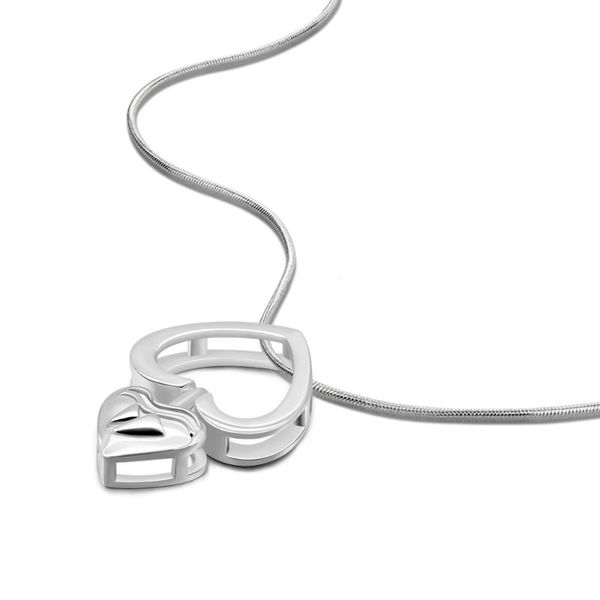 

new fashion series jewelry soild 925 silver necklace exquisite hollow pendant necklace heart popular chain collares gifts women