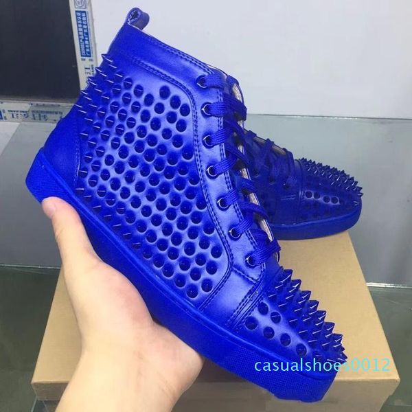

new releases designer red bottoms sneakers studded spikes flats shoes designer luxury red bottoms for men women training shoes c12, Black