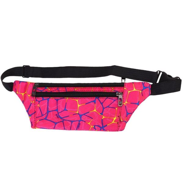 

sports bag running waist bag pocket jogging waterproof cycling outdoor phone anti-theft pack belt bags (pink