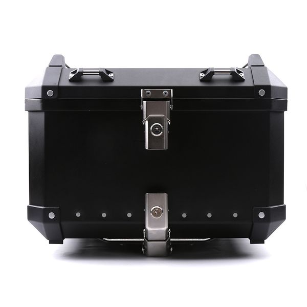 

40l 50l 60l universal motorcycle rear toolbox trunk storage tool box waterproof luggage helmet lock case aluminum accessories