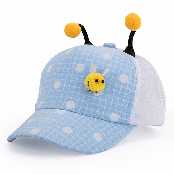 

children's ball cap new baby spring and autumn baseball cap girl boy visor trend fashion bee shape, Yellow