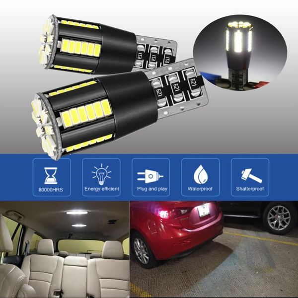 

2pcs t10 w5w smd 24 led auto interior doom lamp 39 led car hid white canbus error wedge five sides light bulbs