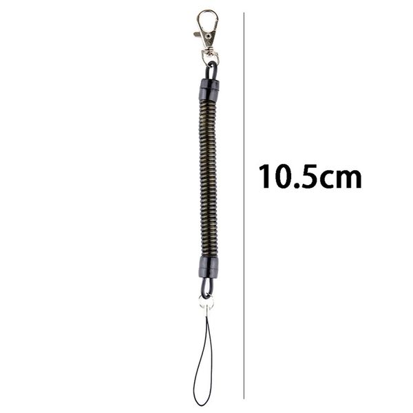 Spiral Key Chain Retractable Clip On Ring Stretchy Coil Spring Keyring Black Spiral Key Chain Retractable Clip On Ring Stretchy Coil Spring Keyring Black