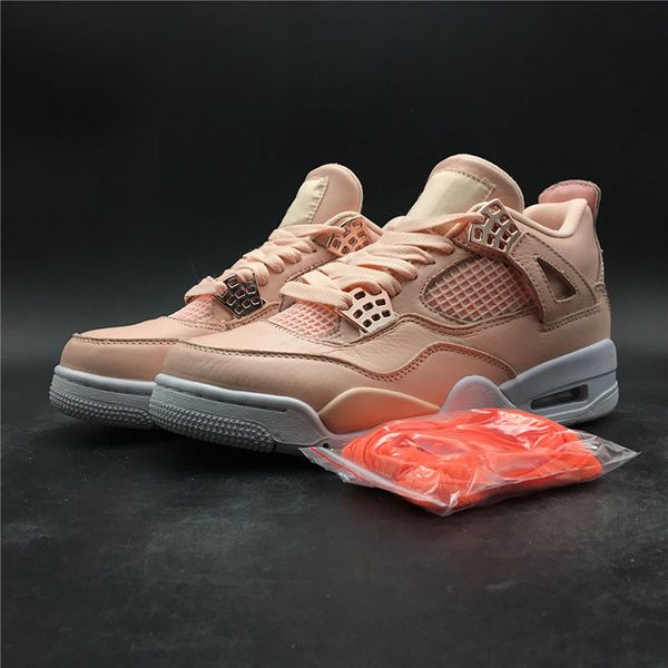 

new new 4 nrg rose gold particle beige men women basketball shoes 4s wmns fashion classic metallic red bronze-sail men women sports sneakers