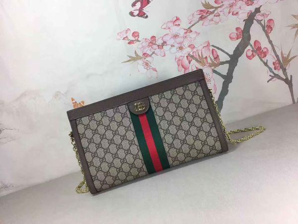 

upgrade design clip shoulder chain bags for women real leather canvas handbags crossbody bag totes ladies size 32.5*20*10cm